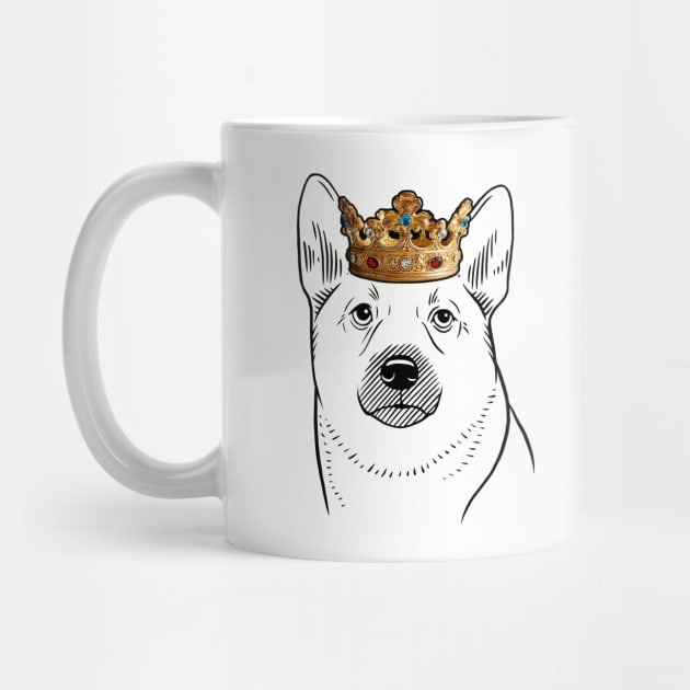 Norwegian Buhund Dog King Queen Wearing Crown by millersye